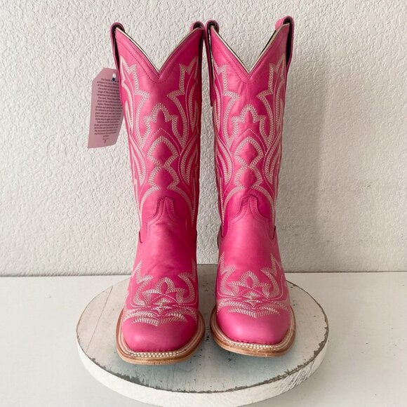 Lane SARATOGA Square Toe Womens Cowboy Boots 11 Hot Pink Western Cowgirl Tall - Picture 5 of 12